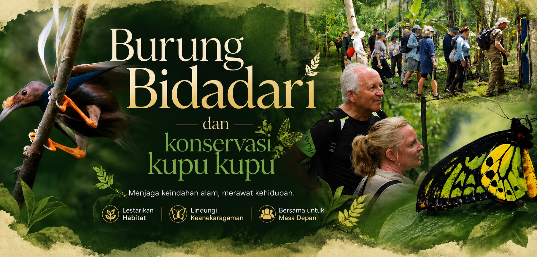 Birdwatching & Butterflies Tour – Burung Bidadari dan Kupu-kupu Ornithoptera croesus Bacan, Halmahera Selatan